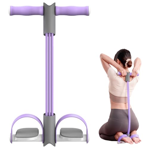 Image of Proberos Pull Reducer Training Bands for Tummy Trimmer & Weight Loss, Yoga Pedal Puller Resistance Band, Exercise band for Home Workout, Unisex, Purple, Ideal for 15-45 Years Women & Men