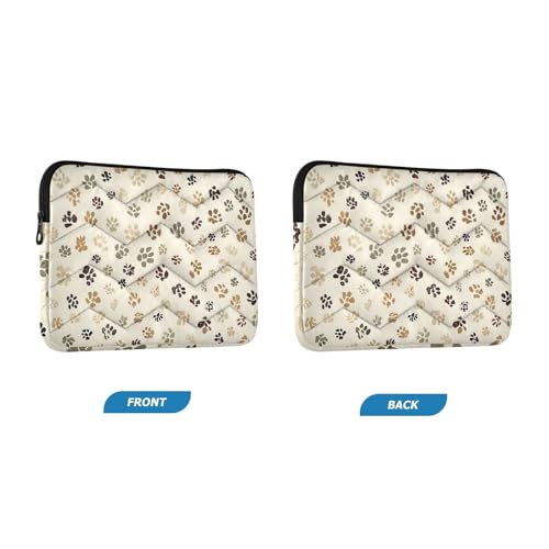 Funda Acolchada para Laptop con Estampado de Huellas 15-16 pulg miniatura 2
