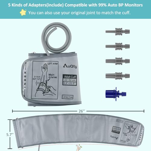 Extra Large Replacement Blood Pressure Cuff 9-21 Inches - Adult Large Blood Pressure Cuff (Cuff Only), Cuff Compatible with Other Brands Cuff, 5 Connectors (22-52cm) - Image 3