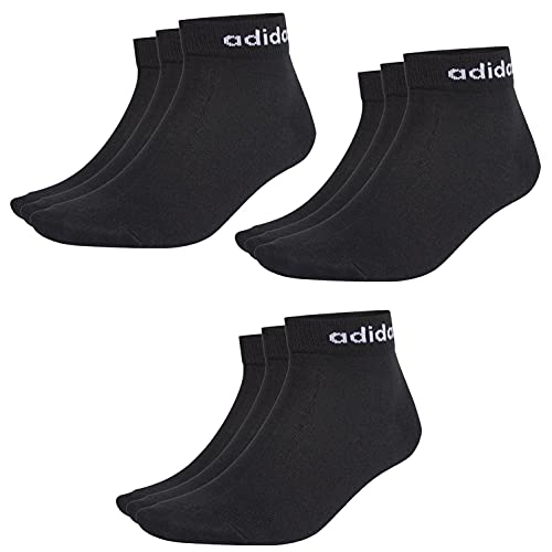 adidas NC Ankle Sneaker/Quarter Socken Unisex Kurzsocke Knöchellang 9 Paar, Farbe:Black, Socken & Strümpfe:40-42