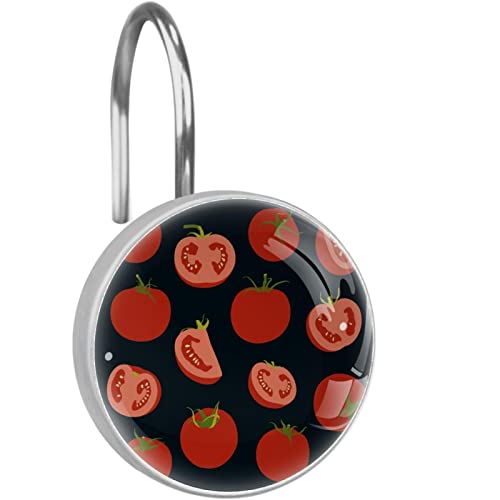 Crochets de rideau de douche design tomate pour la maison - 2
