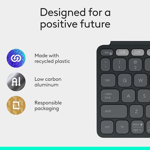 Image of Logitech Keys-to-GO 2 Portable Bluetooth Tablet Keyboard with Built-in Cover, Slim & Compact Wireless Keyboard for Windows, Android, Linux, iPad, iPhone, Mac, Apple TV - Graphite
