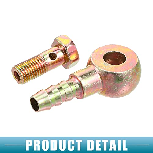 A ABSOPRO 2 Stück Auto Banjo Schlauch Barb Bolzen Fittings Adapter M8x1