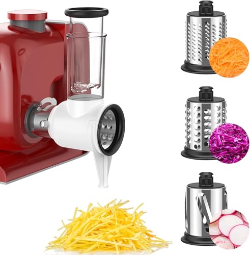 GVODE Accessorio Tagliaverdure per Bosch MUM58720 Robot Pâtissier, Grattugia per Formaggio, Passaverdure con 3 Lame in Acciaio Inox