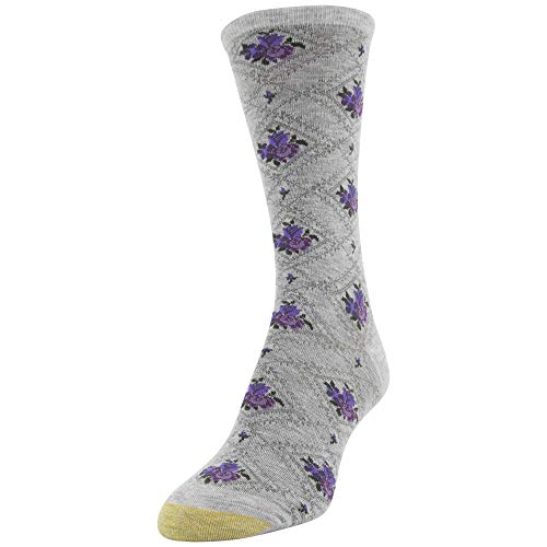 Image of GOLDTOE Women's Floral Dress Crew Socks, 3 Pairs