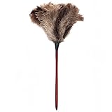 オーストリッチ羽根ダスター：ダチョウの羽を採用，静電気でホコリを吸着しやすく，軽量ハンドルで使いやすく，家具・小物の掃除に便利 (ハンドル長さ31cm、全長約52cm) [並行輸入品]