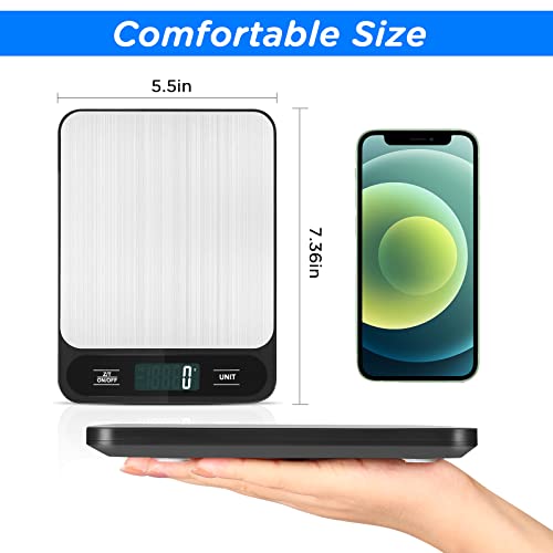 Benechef Kitchen Scale 22Lb，Food Scale, ,Battery Digital Scale, Electronic Kitchen Scale With Automatic Shut Off Function，1G/0.1Oz Precise Food Scale For Kitchen- Black (22Lb, Black) #TOP5