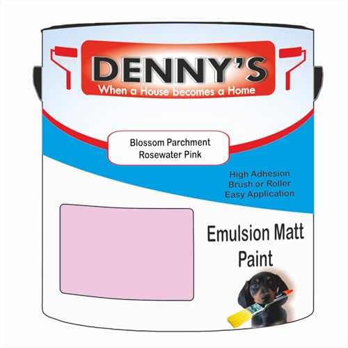 Premium Interior Wall & Ceiling Emulsion Paint – Blossom Parchment Rosewater Pink – Rich Matt Finish, Durable & Washable, Low Odour, Ideal for Living Rooms, Bedrooms & Hallways (2.5 litre Tin)