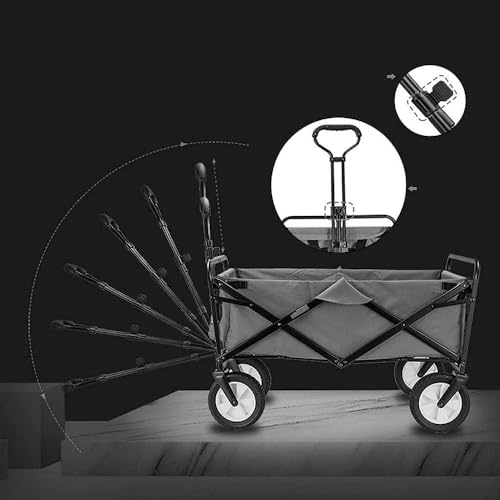 Carrito plegable para jardín, 60 kg de capacidad, color rojo miniatura 4