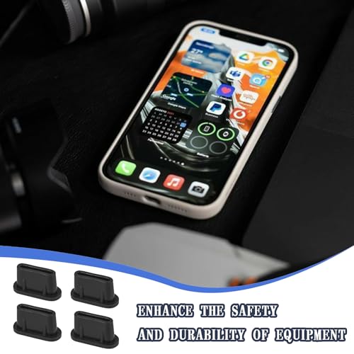 12 Stück Schwarz USB C Schutzkappe Set,Silikon Abdeckung Staubschutz,Mit Pinsel Und Box,Handy Stöpsel Ladebuchse Schutz Abdeckung Staubstecker,für iPhone Kompatibel Samsung,Xiaomi Smartphone Zubehör