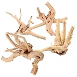 ibasenice 4 Piezas Decoración para Peceras Madera Natural Troncos Muertos para Acuarios y Estanques Ornamento Seguro y Fácil de Usar para Paisajismo Acuático para Exhibir Plantas Aéreas
