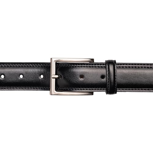 Image of Vince Camuto Mens Belt | Double Stitch Detailing | Genuine Leather Belt