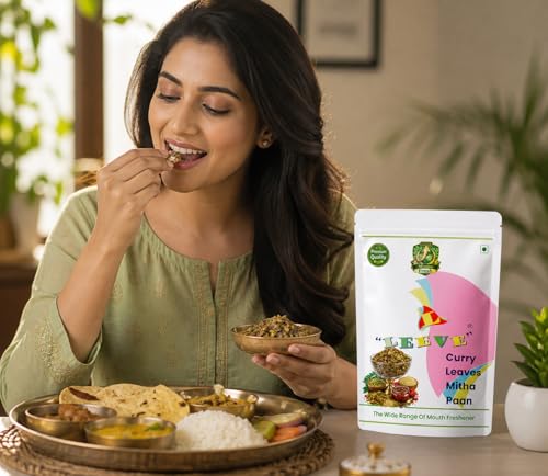 Image of Leeve Curry Leaves Kadi Patta Paan Mouth Freshener 400g | Herbal Paan Mukhwas | Digestive & Refreshing After Meal | Traditional Indian Mouth Freshener