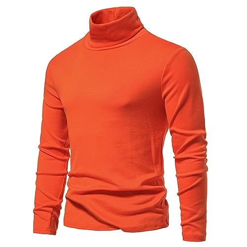 Men's Slim Fit Turtleneck Sweater Casual Twisted Knitted Pullover Sweaters Solid Color Long-Sleeve Soft Sweater3