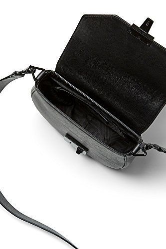 Rebecca Minkoff Paris Saddle Leather Crossbody Bag, Black #TOP2