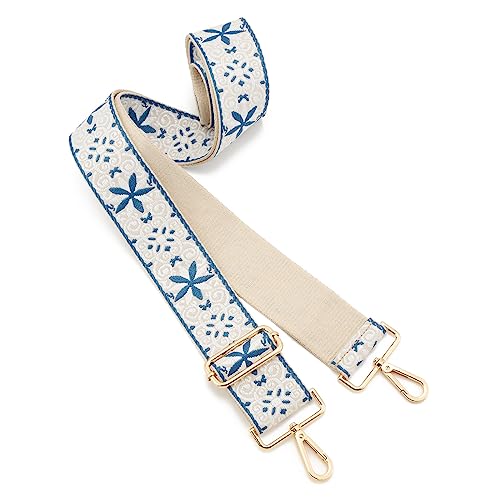 Image of Wide Shoulder Strap Adjustable Replacement Belt Guitar Style Crossbody Bag Handbag Strap Multicolor Canvas Straps(Wide:2in)(Color75)