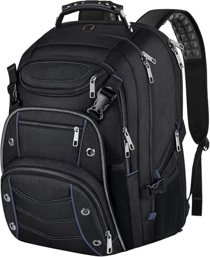 Image of VECKUSON Extra Large Laptop Backpack, 22 inch x 17 inch x 10 inch, 60L Capacity, Multi-Compartment Protection, Fits 15.6-19 inch Laptops, TSA Approved, RFID Anti-Theft, Sport Backpack