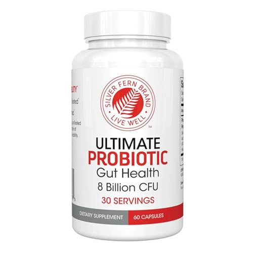 Silver Fern Brand Ultimate Probiotic - Probiotics for Women & Men - 8 Billion CFU Spore-Forming Gut Health Supplement - DNA Verified Vegan Shelf-Stable High Survivability - 60 Capsules
