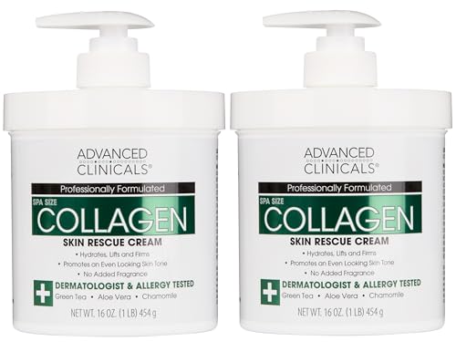 Advanced Clinicals Collagen Cream Body Lotion & Face Moisturizer W/Vitamin E | Skincare Moisturizing...