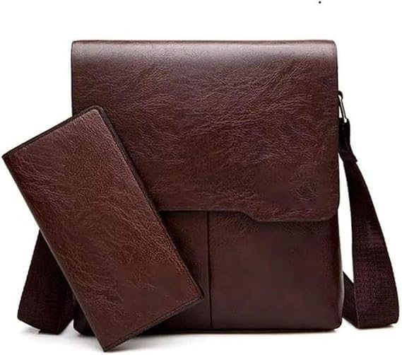 JEEP Bag with Wallet for iPad and Personal Supplies - Dark Brown