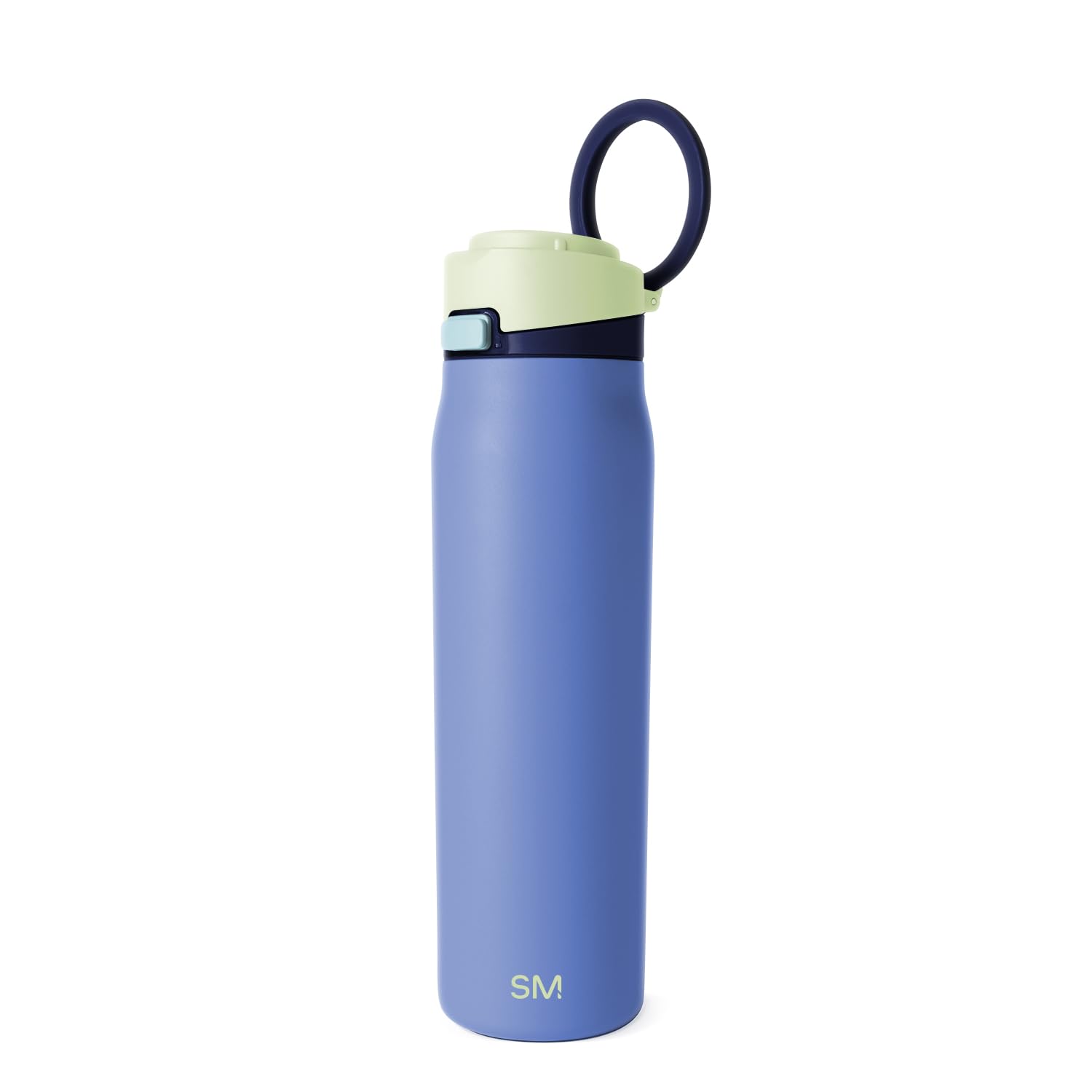 Simple Modern Mesa Loop Water Bottle with Straw | 24oz Cup Holder Friendly Insulated Stainless Steel Bottles for Travel, Sports and School | Neptune 710 ml -Neptune