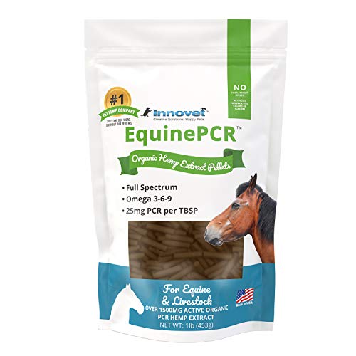 Innovet Pet Products Equine PCR Hemp Pellets for Horses - Natural Equine Hemp