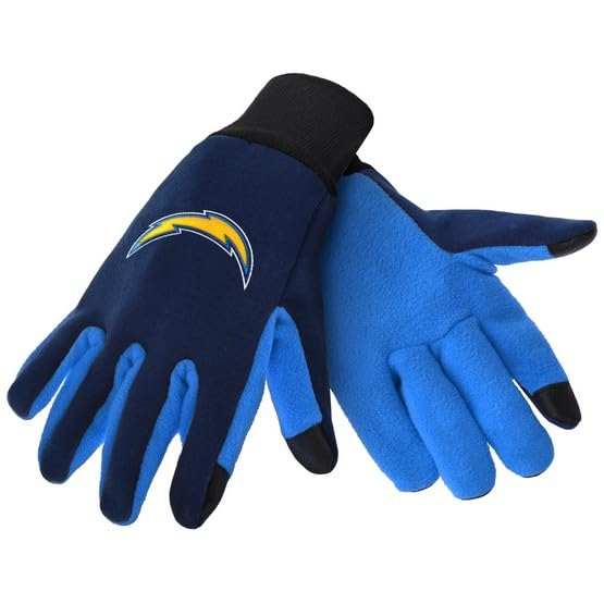 FOCO Los Angeles Chargers Color Texting Utility Gloves