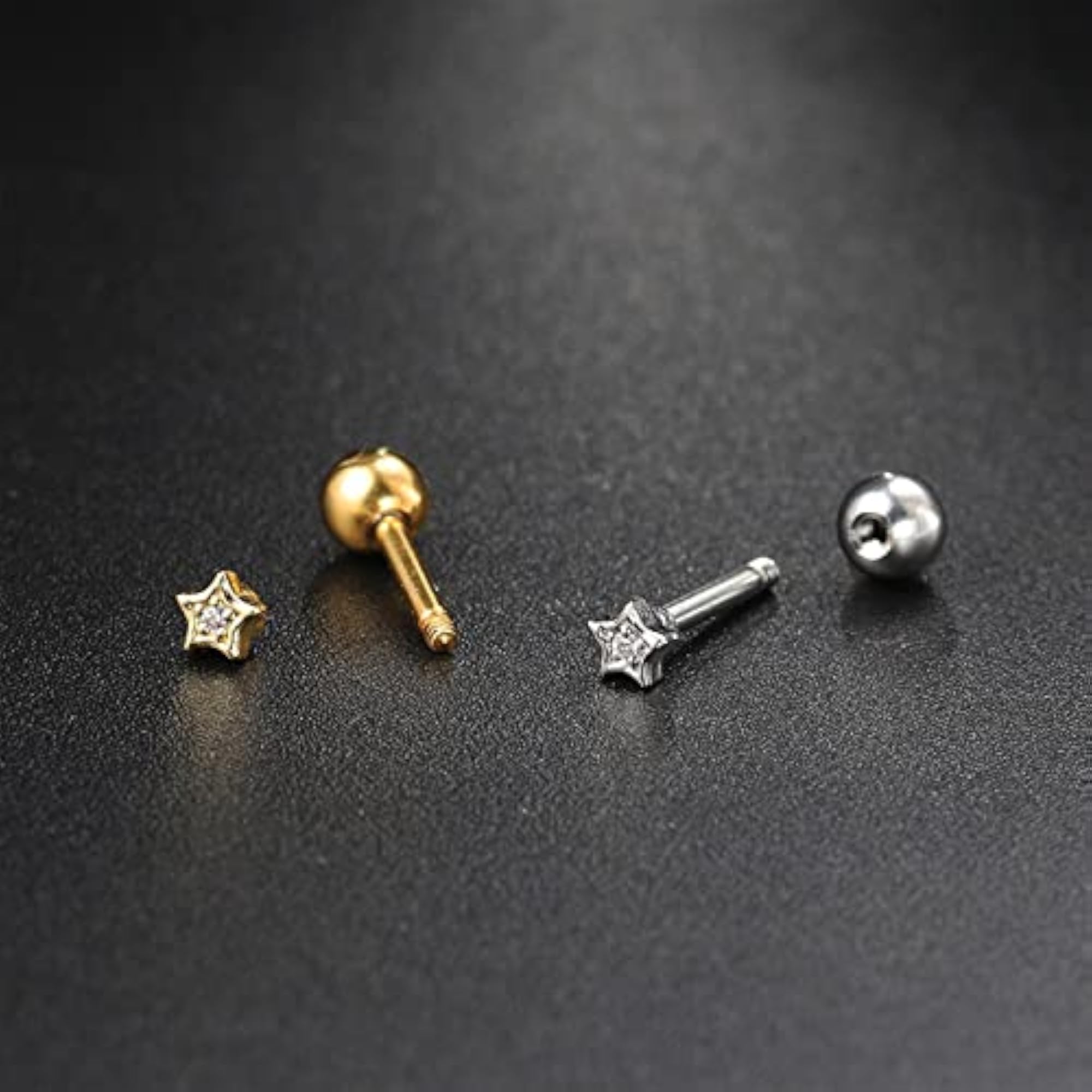 Golden Star Snake Spiral Earring Backs Replacements