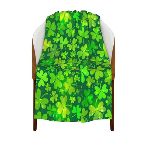 Couverture polaire Saint-Patrick plaid trèfle vert léger genoux - 7
