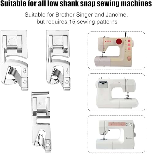 Set de 3 Pies para Máquina de Coser Rolled Hem Estrecho miniatura 4