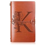 Booson Initial Leather Travel Journal Monogrammed...