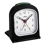  Atlanta - Wecker - Quarzwecker - Reisewecker im Klappetui - Kunststoffgehäuse schwarz