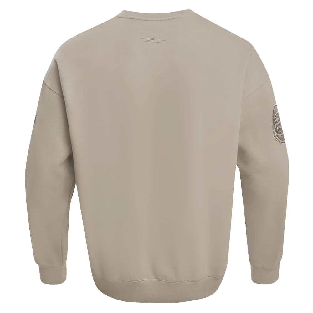 Pro Standard Męska bluza NBA Neutral M Drop Shoulder FLC Crewneck Bluza, szarobrązowa, L, brązowy (taupe), L