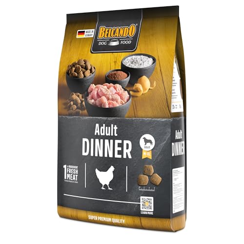BELCANDO Adult Dinner [4 kg] Hundefutter | Trockenfutter für Hunde | Alleinfuttermittel für ausgewachsene Hunde Aller Rassen ab 1 Jahr