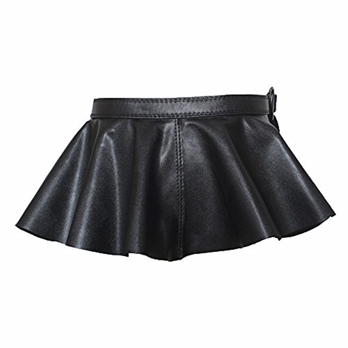 Womens Peplum Cummerbunds Bow Belts Faux Leather Wide Waist Belts For Women Black Waistbands3