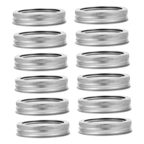 Mikinona Lot De 12 Couvercles De Bocaux Pratiques Étanches Et Faciles À Utiliser