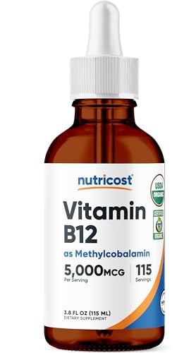 Nutricost Nutricost Organic Vitamin B12 (Methylcobalamin) Liquid Drops (5,000mcg) sold by Nutricost - Amazon Seller - US