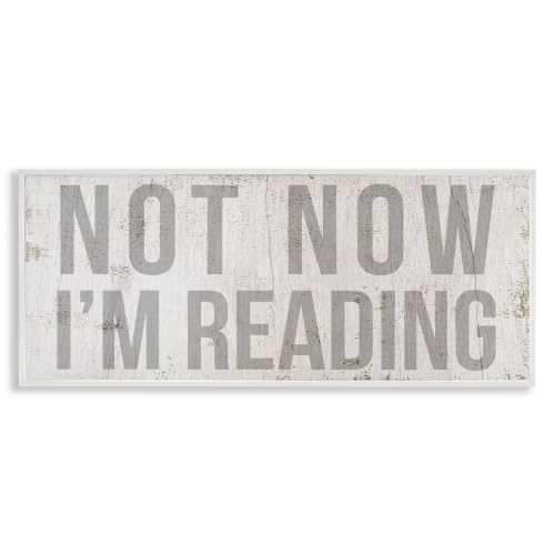 Rustic Book Lover Reading Phrase, 10 x 24 Inch Framed Giclée Print