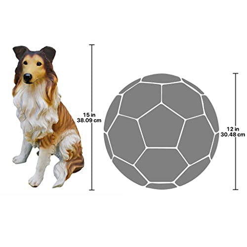 Design Toscano Ql6925 Long-Haired Collie Dog Statue,Full Color #TOP7