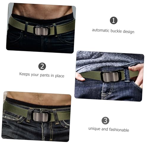 Men's Nylon Waist Belt with Design Casual Breathable for Jeans and Outdoor Use Versatile2