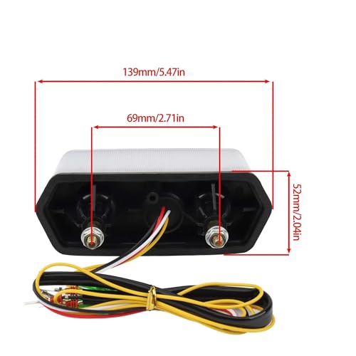 Piloto trasero LED de moto de 12V con intermitentes para MSX125 y CBR650F 4