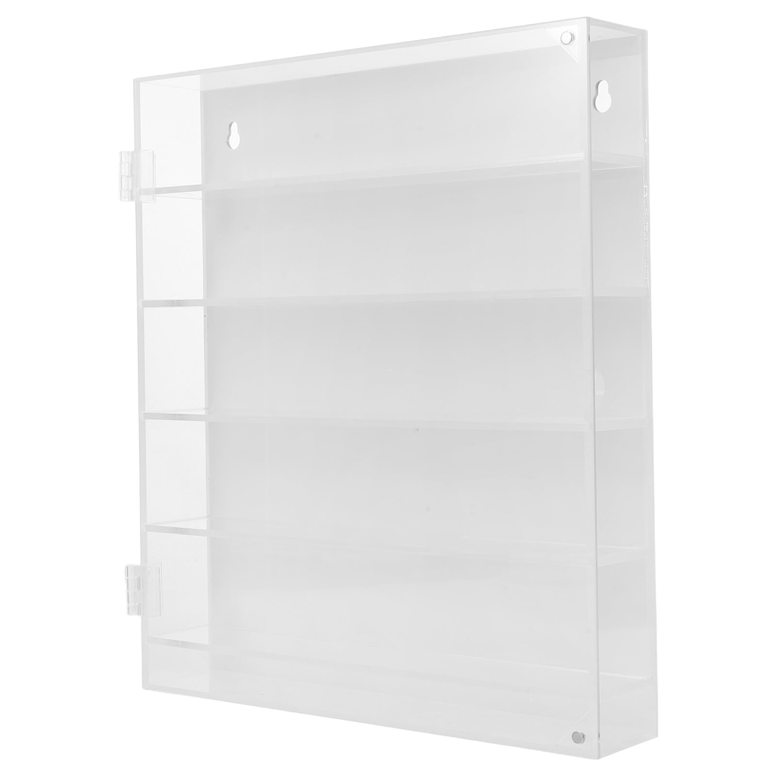 Weiße Acryl Displaybox 5-stöckig mit Einzelfächern für Sammler | Wand oder Tisch, Transparentes Gehäuse, für Actionfiguren und Modellautos