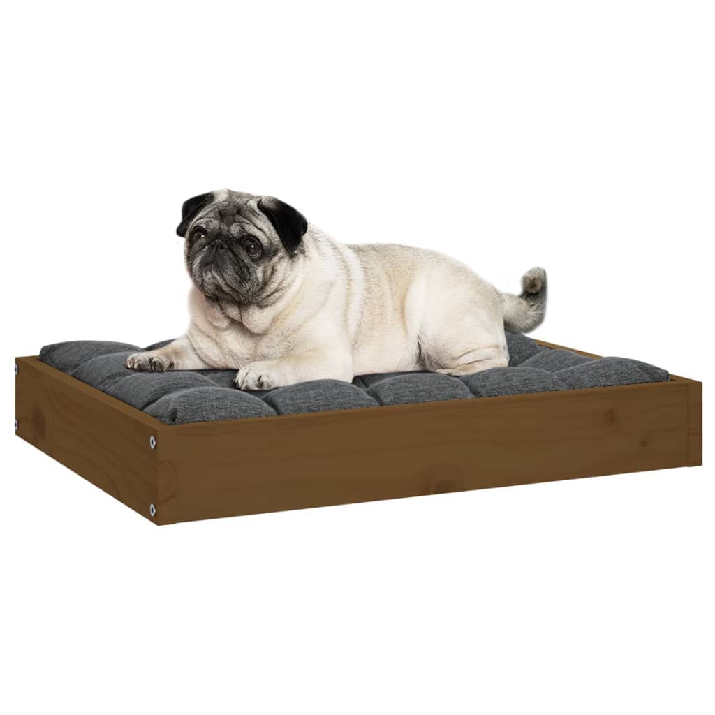Mangloder - Cuccia per cani in legno di pino massiccio, 61,5 x 49 x 9 cm, rettangolare, per interni, esterni, viaggi e gabbia, stabile per cuccioli, marrone miele