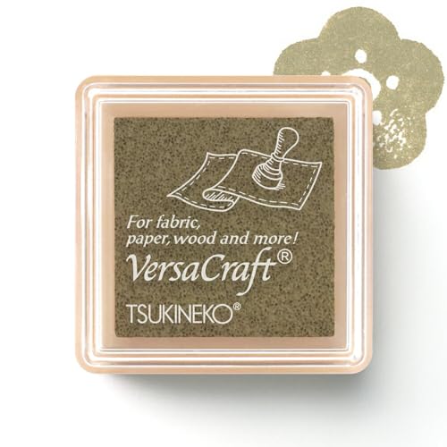 はんこ祭り バーサクラフトS (K30 リネン) スタンプ台 ツキネコ 布用 スタンプ インク インクパット お名前スタンプ ハンドメイド 消しゴムはんこ ギフト プレゼント (HK020)