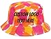 INK STITCH 1500TD Unisex Custom Stitching Logo Text Tie Dye Bucket Hats - Starburst (S/M)