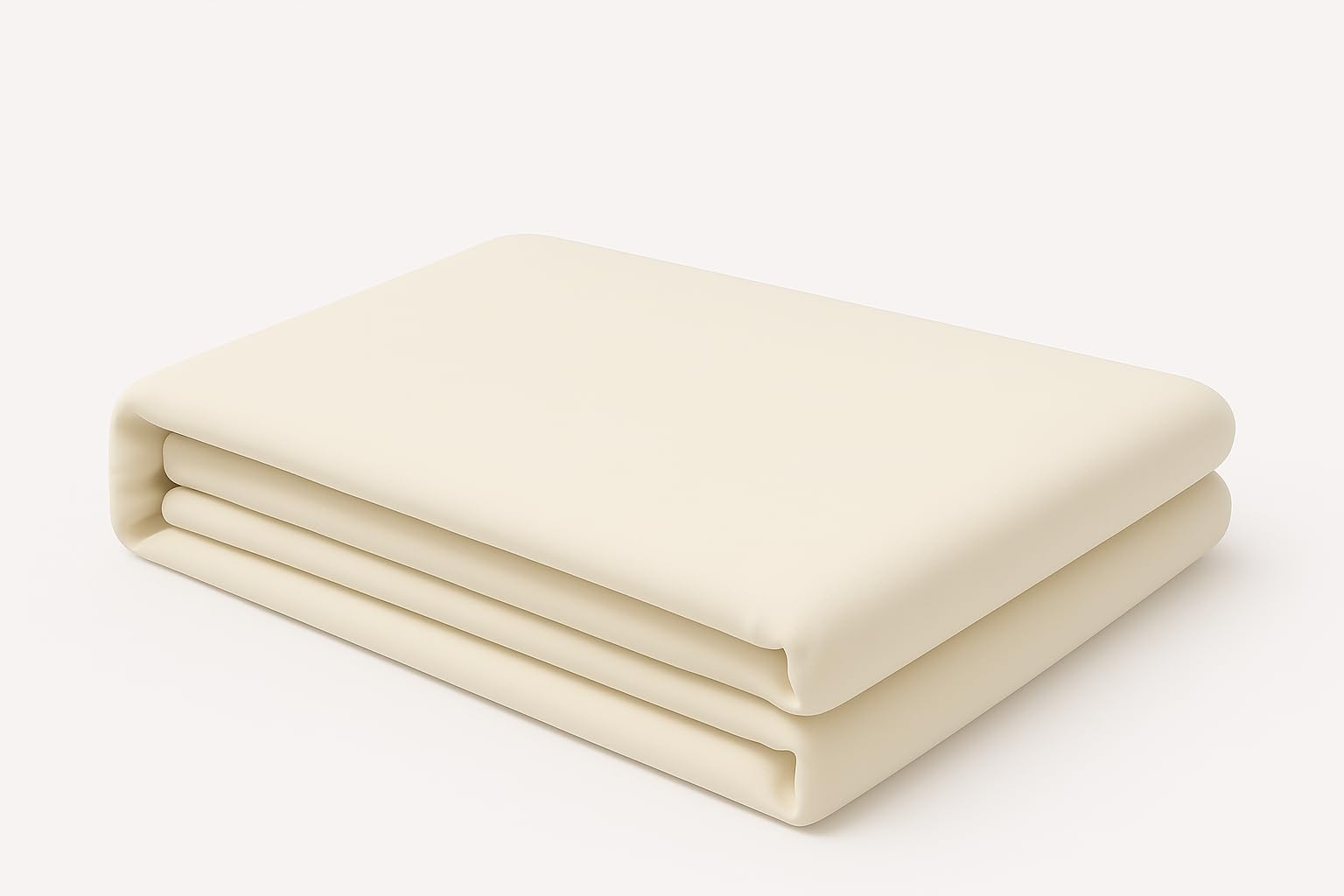 Flat Sheet Bed Linen Soft Easy Care PolyCotton Blend Plain Dyed Flat Bed Sheet (Single, Cream)