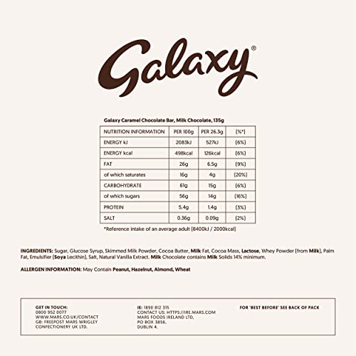 Galaxy Caramel Chocolate 135g
