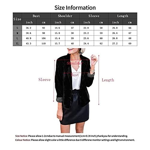 Blazer De Manga Comprida Feminina Frente Aberta De Poliéster E Elastano Casaco De Lã Para Escritório