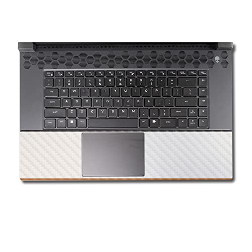 Image of MightySkins Carbon Fiber Skin Compatible with Alienware M17 R5 (2022) Full Wrap Kit - Neutral Stripes | Protective, Durable Textured Carbon Fiber Finish | Easy to Apply | Made in The USA