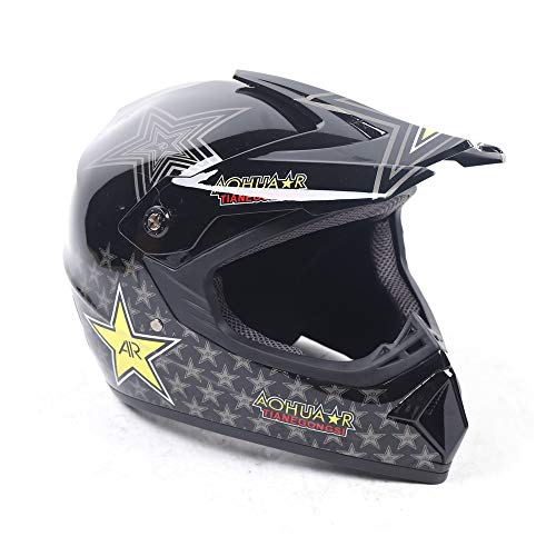 Image of Youth Kids Offroad Gear Combo Helmet Gloves Goggles DOT Motocross Off-Road Racing ATV Dirt Bike Protector (#4, L)